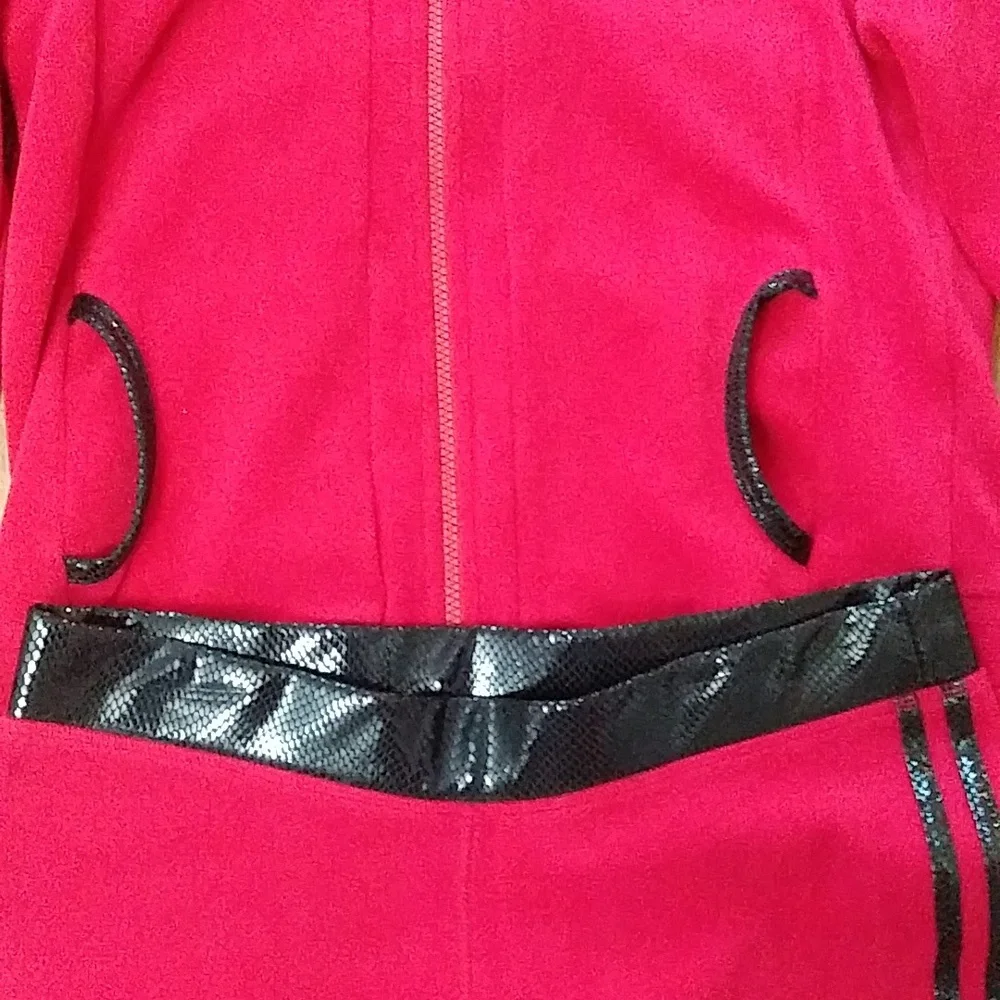 BEBE Sport Two Piece Sweat Suit, Women size M, Red - Picture 2 of 10